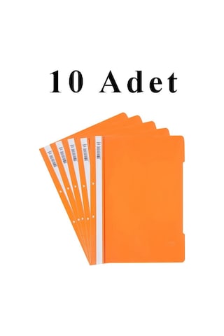 A4 Turuncu Telli Dosya 1 Paket 10 Adet