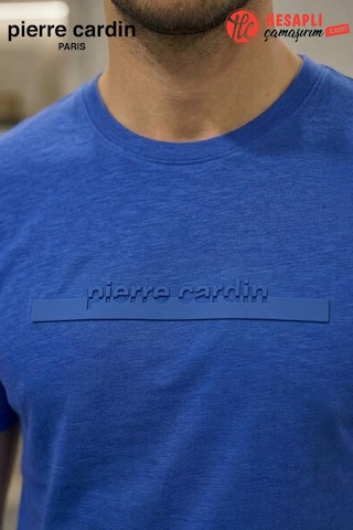 Pierre Cardin Paris Premium Erkek %100 Pamuklu Rahat Kalıp Cepli Kısa Kollu Pijama Takım Saks