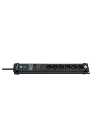 Brennenstuhl Premium-line 6 Soketli 3 Metre 60.000 Amper Akım Korumalı Parazit Giderici Priz