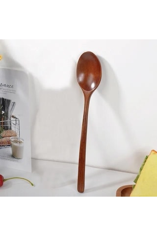 Kahverengi Tahta Kaşık Sofra Mutfak Pişirme Gereçler Araçları Çorba Çay Kaşığı Catering Pişirme Gereçler Aracı Kahve Çorba Çay Kaşığı