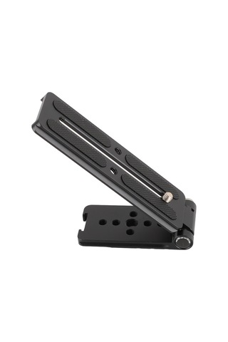 Geeroyoo Alüminyum Çift Katlı Eğilebilir L Tipi Kamera Hızlı Montaj Plakası - Arca Port Uyumlu, Soğuk Ayaklı, 1/4" & 3/8" Vida Delikleri İle Tripod Ve Aksesuarlar İçin Evrensel Kullanım