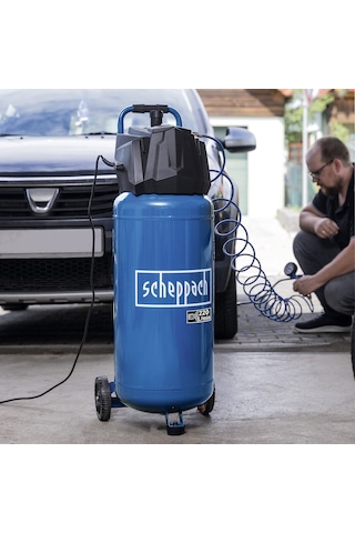 Scheppach HC51V 1500W 10 Bar 50 L Dikey Kompresör - 5906125901