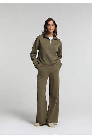 Colin's Colins Regular Fit Fermuarlı Düz Kadın Yeşil Sweatshirt Cl1080743 Q1.v2 Kha Haki