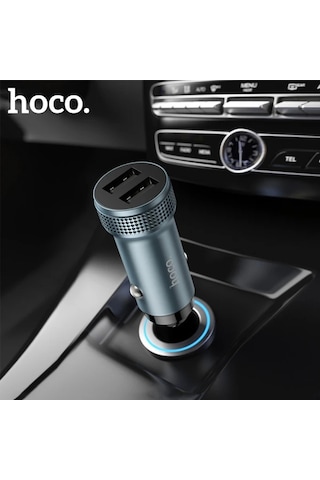 Hoco Z49 Çift Usb Girişli Araç Şarj Başlık + Usb To İphone Lightning Kablo- 5775