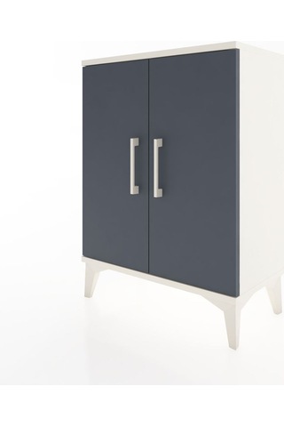 Arges Komodin 2 Raflı 2 Kapaklı 60x30x80 Aytaşı-antrasit Aytaşı