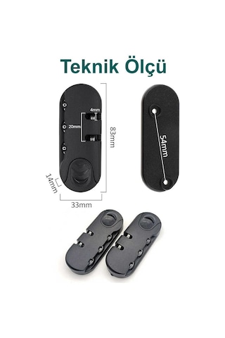 Hafif & Güvenli 3 Haneli Valiz Şifresi 2 Adet Altın