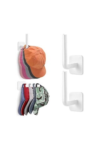 2/4/6 Adet Kap Tutucu Şapka Rafı Beyzbol Kapaklar İçin Yapışkan