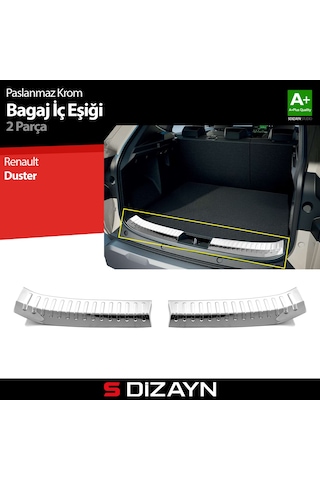S-dizayn Renault Duster Krom Bagaj İç Eşiği 2 Prç. 2024 Üzeri A+ Kalite