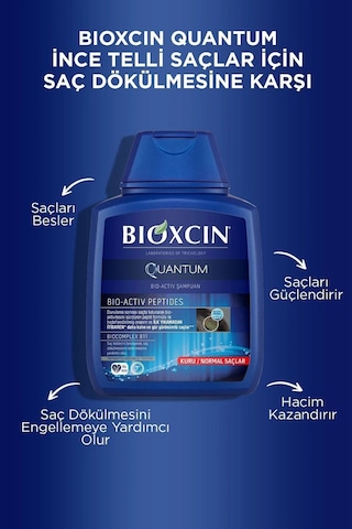 Quantum Kuru & Normal Saç Şampuanı Saç Dökülmesine Etkili 300 Ml 3x3