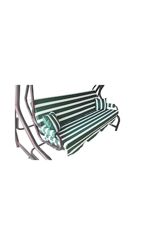 Viphomeconcept Süngersiz Salıncak Minderi Kılıfı 3 Kişilik Kılıf Yeşil Krem (454224331) Yeşil