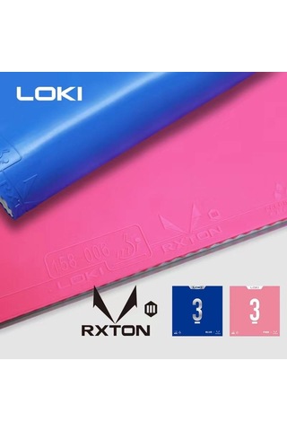 Pembe Lokı Rxton 3 Mavi Pembe Masa Tenisi Kauçuk Sivilce-güçlü Elastik Sünger İle Yapışkan Ping Pong Kauçuk Pembe