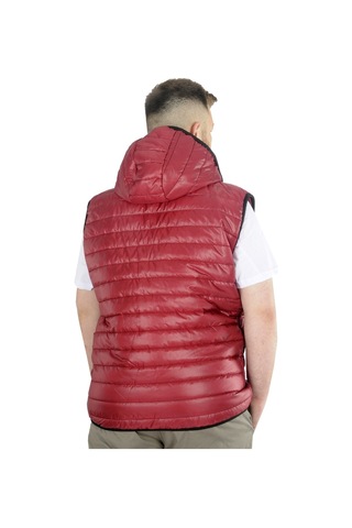 Mode Xl Büyük Beden Yelek Kapitone Kapşonlu 22600 Bordo 001