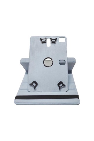 Tcl Tab 10l 10.1" Uyumlu Kılıf 360 Dönerli Unıversal Standlı Kılıf + Nano Ekran Koruyucu + Kalem Mavi