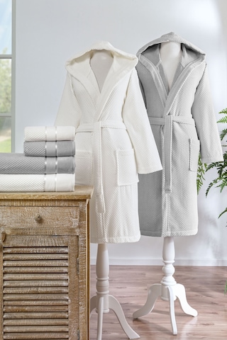 Özdilek Bright Kadife Aile Seti Gri/krem Gri - Krem