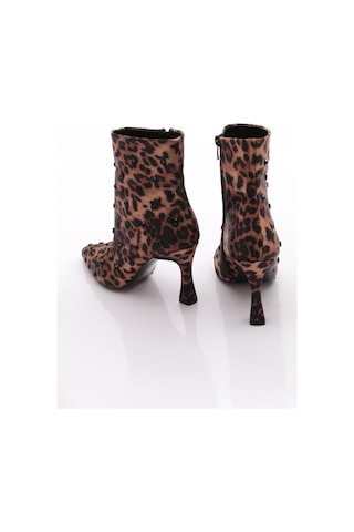 Dgn 8794 Kadin Zimbali Topuklu Bot Leopar