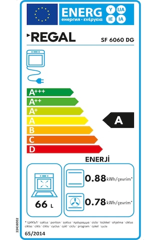 Regal SF 6060 DG 66 L 4 Gözü Gazlı Solo Fırın