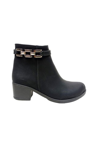 Fix 9302 Yağlı Deri Trend Fashion Fermuarlı Kadın Bot Siyah