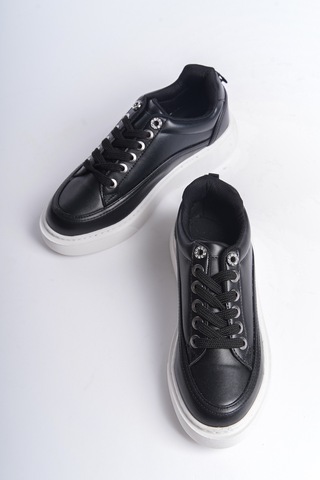 Garantili D419 Günlük Ortopedik Unisex Sneaker Spor Ayakkabı Siyah