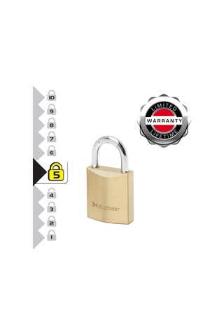 Master Lock 2930eurd Ekstra Kalın Prinç Anahtar Asma Kilit, Altın