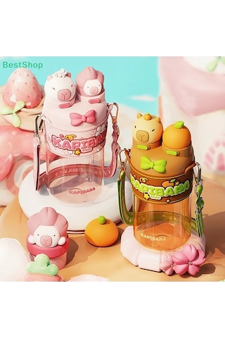 Elmpaly 700 Ml Kapibara Su Bardağı - 2 Yollu Brown Brown/ Çok Renkli