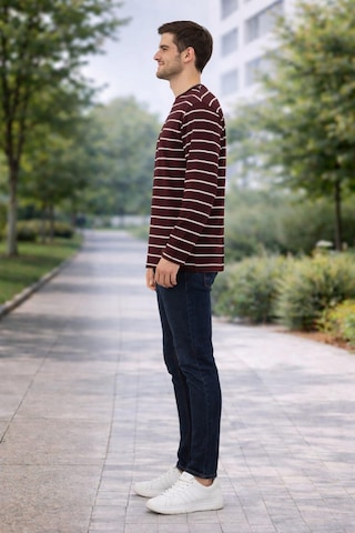 Alexander Gardi Alexandergardı Çizgili Sweatshirt E22-73201 Bordo