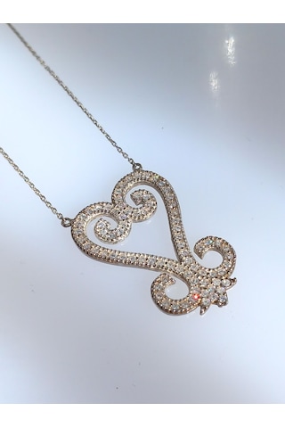 925 Ayar Gümüş Sankofa Tasarım Gold Işıltılı Kadın Kolye Doğum Günü Hediye Gümüş