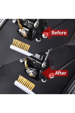 Yuntech01 7 İnç 3d Yazıcı Temizleme Fırçaları Seti - 3 Adet Paslanmaz Çelik, Bakır Ve Nilon Telli Fırça, Toplam 9 Adet