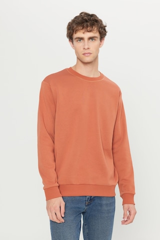 AC&Co / Altınyıldız Classics Erkek Acık Kahve Standart Fit Normal Kesim İçi Polarlı Bisiklet Yaka Sweatshirt Açık Kahverengi