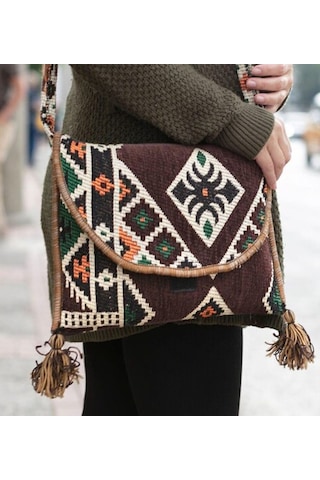 Bk Gift El Yapımı Otantik Türk Kilim Omuz Çantası -2, Günlük, Kitap, Tablet, Plaj Ve Seyahat Çantası Kobitmeyencom35837 Bk Gift