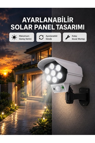 Mey İthalat Pvc+pc Malzemeli, 2'si 1 Arada Güvenlik Lambası Ayarlanabilir Başlık Ve Panel Açısı Çok Renkli