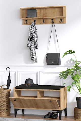 Decormet Lena Ayakkabılık Safir Meşe - Dec-20035 Çok Renkli