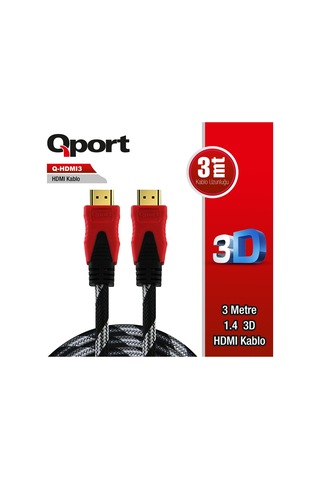 Qport Q-hdmı3 Hdmı 1.4 V Altın Uçlu Kablo 3 Mt