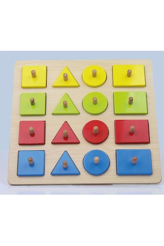 Geometrik Şekiller Puzzle 16 Parça