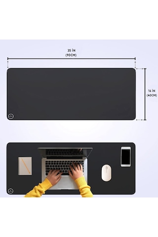 Black Deer Siyah 90x40 Large Boy Professional Gaming Ofis Mouse Pad Kaydırmaz Mouse Pad