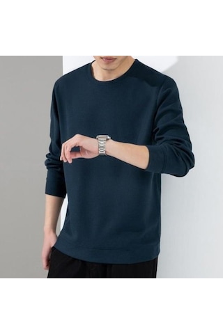 Erkekler Sonbahar Bahar Üst Düz Renk Yuvarlak Yaka Uzun Kollu Gevşek Kalın Yumuşak Kazak Rahat Orta Uzunlukta Basit Stil Elastik Erkek Kazak Yeşil