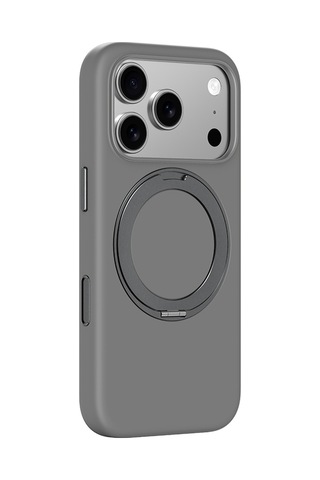 Apple Uyumlu iPhone 17 Pro Max Amazingthing Cloudie Magspin 360 Derece Standlı M-safe Kılıf Gri Gri
