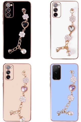 Galaxy S20 Fe Kılıf El Tutamaçlı Kamera Korumalı Zore Taka Silikon Kapak Mor