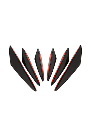 Dianziye Araba Ön Tampon Koruyucu 6 Adet Gümüşlü Akıllı Akışkanlık Direnci Ayakları - Siyah