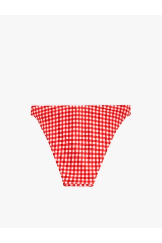 Koton Koton X Sibil Çetinkaya - Pötikare Desenli Bikini Altı Kırmızı Ekose 6sak00219mm Kırmızı Ekoseli