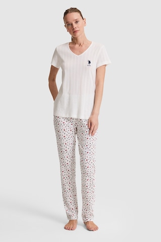 U.s. Polo Assn. Kadın Ekru Pijama Takım 50327970-vr019 Ecru