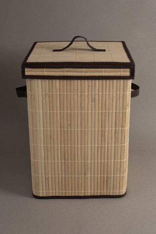 Koza Home Meander Doğal Bambu Kirli Çamaşır Sepeti 32x32x45 Cm 4589 Natural