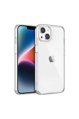 Buff Apple iPhone Uyumlu 14 - 2x5d Ekran Koruyucu + Şeffaf Kılıf + Lens Koruyucu Glass