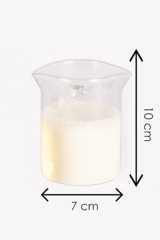 2 Adet 200 Ml Kulplu Borosilikat Cam Sütlük Ve Sosluk şeffaf