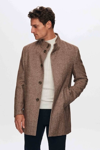 D's Damat Ds Damat Regular Fit Kahverengi Balıksırtı Kaban 1HF08ORT10003 Kahverengi