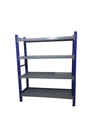 Mekoraf Depo Raf 4 Katlı 2.5 Metre Boy 60 Cm Derinlik 165 Cm En Mavi