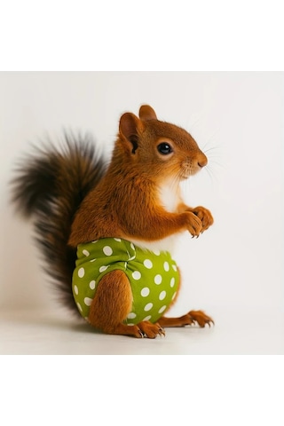 Elmpaly Siyah Beyaz Nokta M Sincap Yıkanabilir Bez, Açık Hava Tuvalet Eğitimi Ve Temizlik Ürünleri