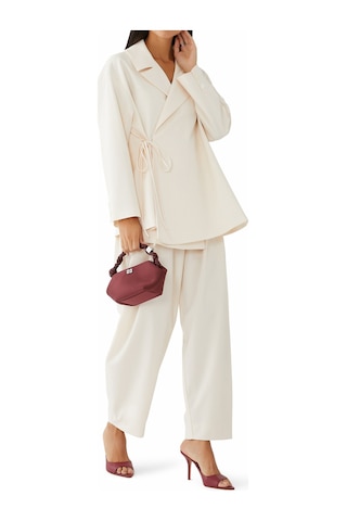 Palmer Harding Şık Wrap Kesim Blazer Crema