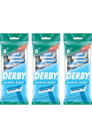 Derby Banyo 5 Li Poşet Tıraş Bıçağı X 3 Adet
