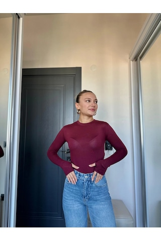 Keymoda Kadın Body Bordo Bordo