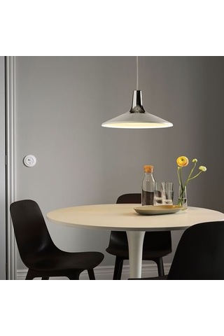 Ikea Fyrtıofyra Sarkıt Lamba, Krom Görünümlü-beyaz, 38 Cm